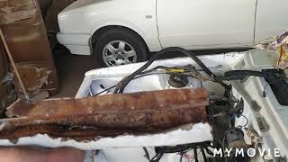 Nissan 1400 farmfind restoration part6 rust removal