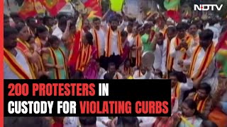 Hundreds Taken Into Custody Over Bengaluru Bandh