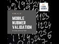 Mobile number validation by HTML, CSS, JavaScript