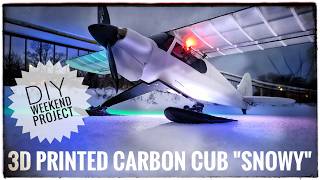 Winter Fun Maiden Flight: 3D-Printed Carbon Cub Snowy with Landing Skis