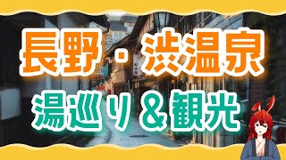 【長野・渋温泉】ノスタルジックな石畳の温泉街で外湯巡り＆観光！【新人VTuber/赤坂くれの】