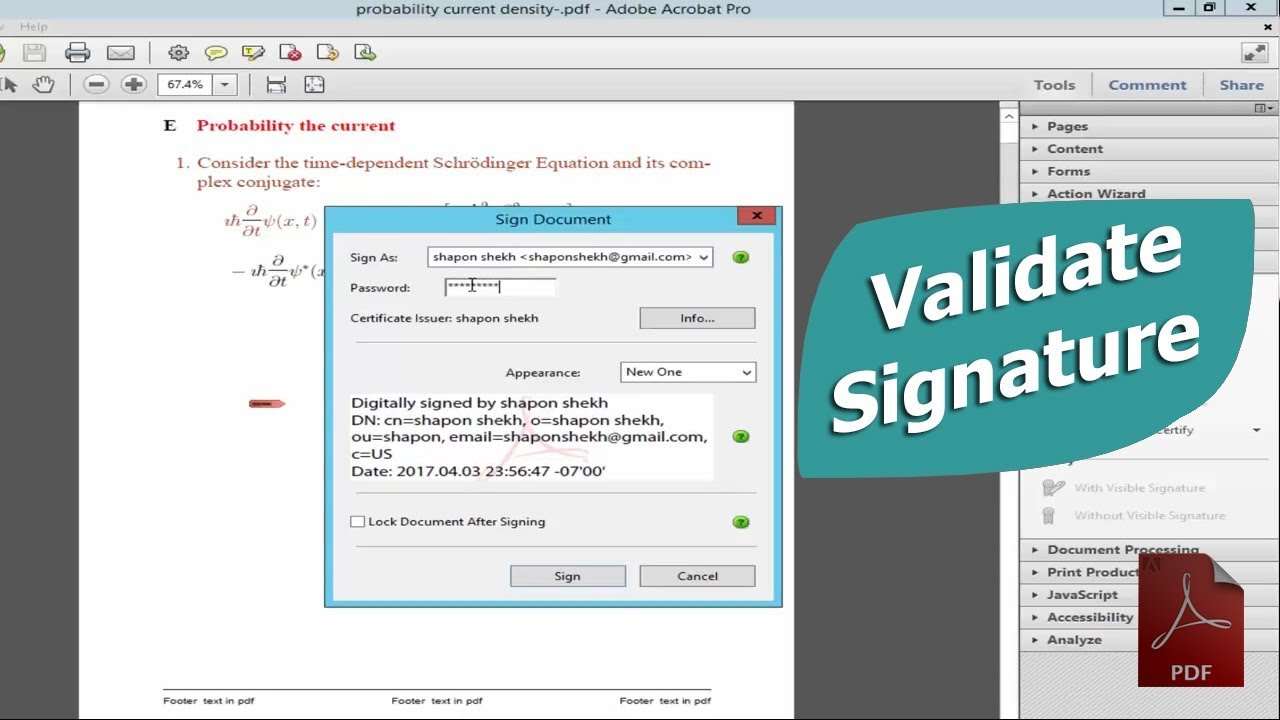 How To Validate All Signature In PDF By Using Adobe Acrobat Pro - YouTube