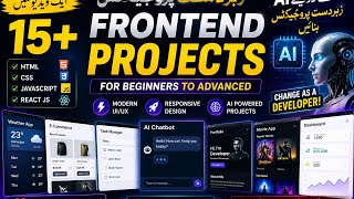 frontend projects, html css javascript, react js projects, bootstrap development