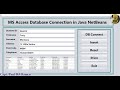 How to Connect Access Database in Java NetBeans - Part  1 and 2 of 3