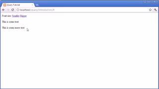 jQuery Tutorial - 27 - Font size switcher