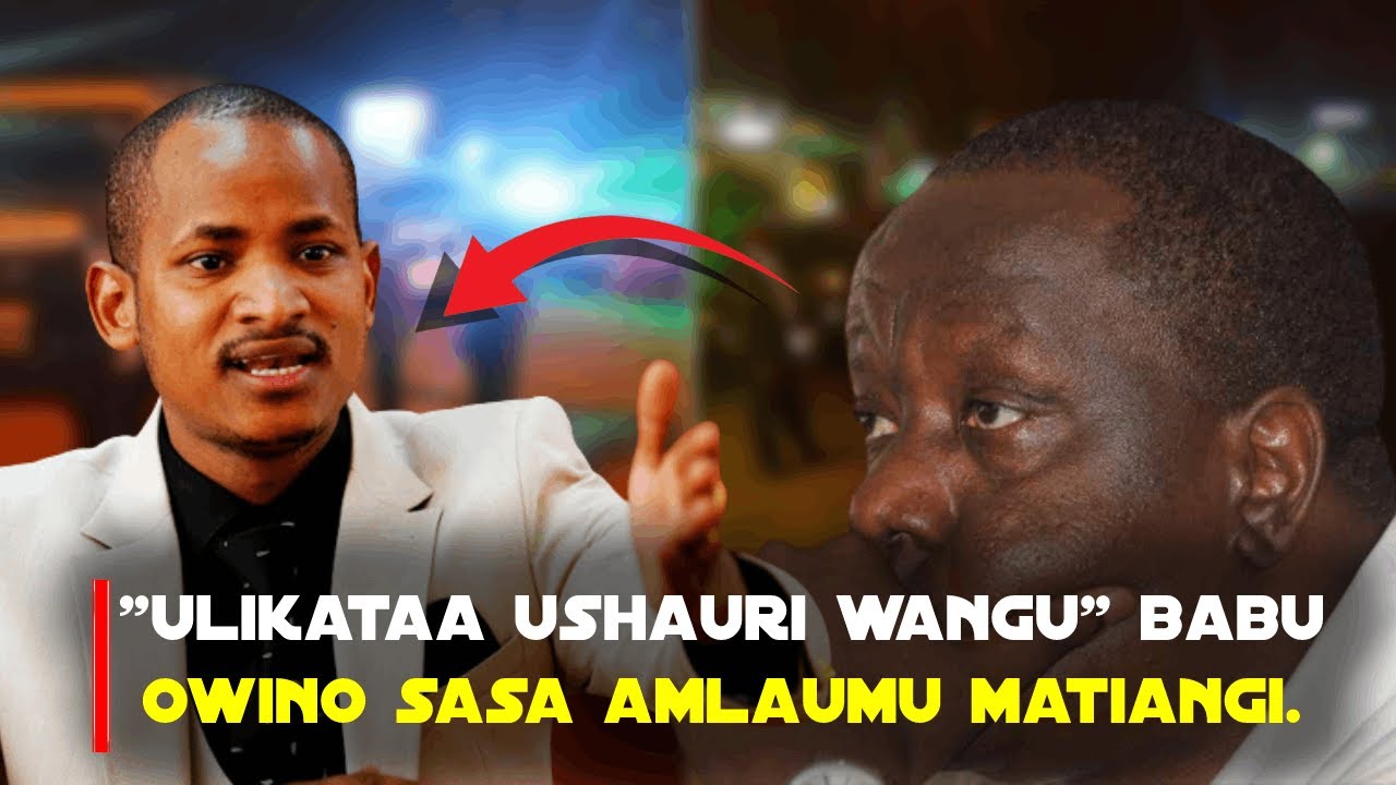 JUST IN: BABU OWINO Sasa AMLAUMU MATIANGI Kwa HILI, Atoa MADAI MAKALI ...