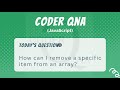 How to remove item from array javaScript | specific array element in javaScript?