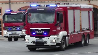 [Vollalarm!] Werkfeuerwehr BASF Ludwigshafen Wache Süd auf einsatzfahrt