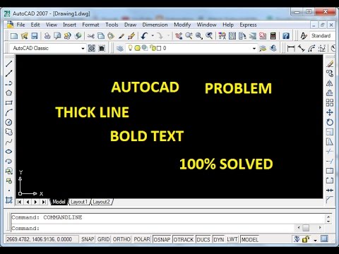 AUTOCAD THICK AND BOLD TEXT AND LINE (100% SOLVED) AUTOCAD THICK AND BOLD TEXT AND LINE (100% SOLVED)