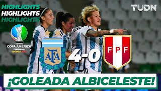 HIGHLIGHTS | Argentina 4-0 Perú | Copa América Femenil 2022 | TUDN