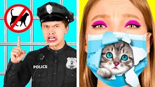 Ways to Sneak Pets into Jail | Funny Pet Pranks by HAHANOM Challenge