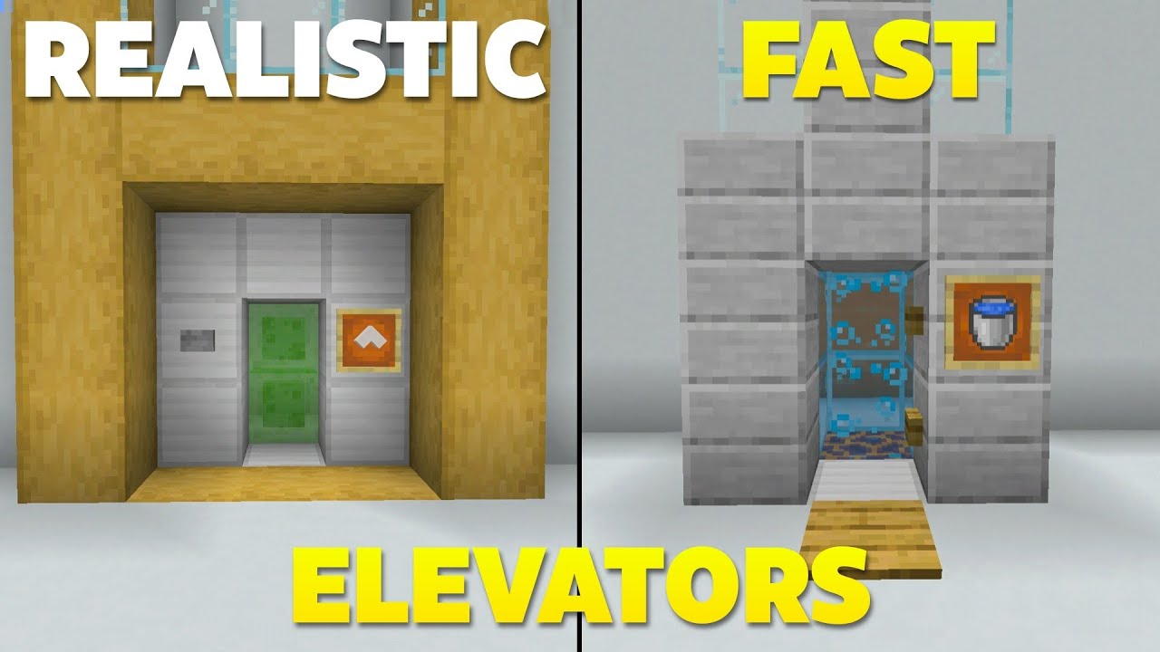 4 EASY Ways To Make Elevators In Minecraft Bedrock! (fast) - YouTube