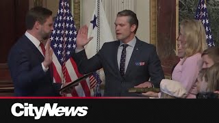 Pete Hegseth sworn in as U.S. Secretary of Defense