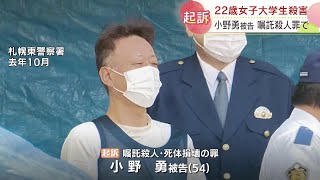 札幌・女子大学生殺害事件　被告の男を嘱託殺人などの罪で起訴