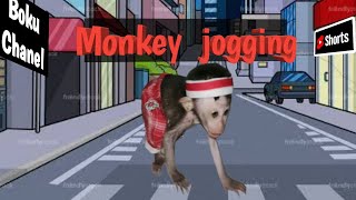 Monkey jogging | #babymonkey  | #shorts