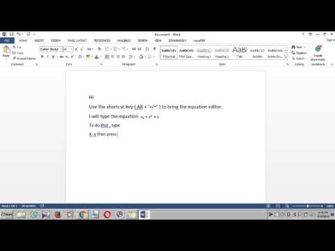 How to use subscript and superscript in equation of MS Word How to use subscript and superscript in equation of MS Word