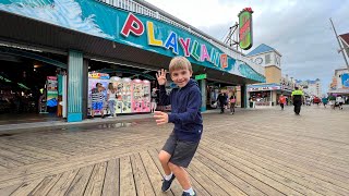 Playing Games at Marty's Playland in Ocean City MD