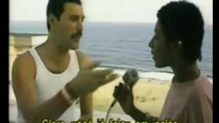 Gloria Maria vs Freddie Mercury - 1985 - Rock in Rio Bastidores