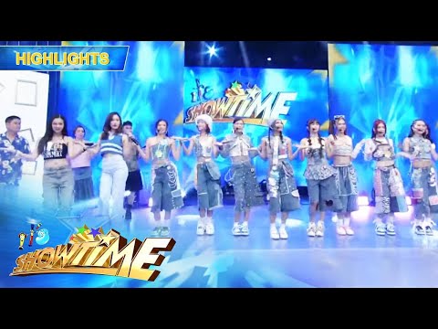 BINI members show the "Pantropiko" dance challenge It's Showtime