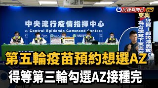 第五輪預約想選AZ 得等第三輪勾選AZ接種完－民視台語新聞