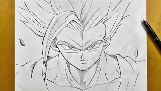 How to draw beast gohan step-by-step || Easy to draw