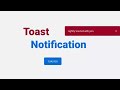 Toast Notification with Progress Bar in HTML CSS & JavaScript
