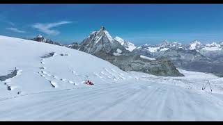 Zermatt Summer Skiing Drone Footage