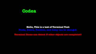 Codea - Terminal Text Class Example