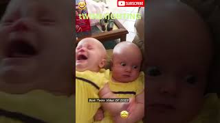 Twins baby Fighting | Cute Baby Collection #youtubeshorts #babylaughing #babyfighting #twinbabies