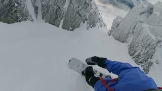 DOA in Whistler on a Splitboard (snowboard)