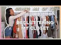 MAJOR CLOSET CLEAN OUT | Decluttering & Trying On All My Clothes