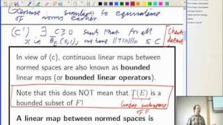 Lecture 15b: Functional Analysis - Linear Maps