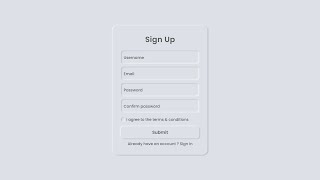 How To Make Neumorphism Sign Up Form Using React JS