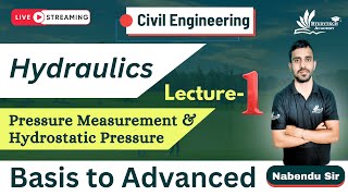 Pressure Measurement \u0026 Hydrostatic Pressure // #hydraulics by Nabendu Sir