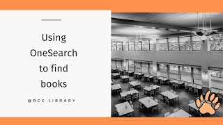 OneSearch--Finding Books