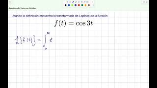 Transformada de Laplace con definición 3