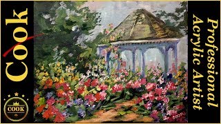 How to Paint a Gazebo and Rose Garden with Ginger Cook