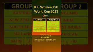 ICC Women's T20 World Cup 2023 Schedule #t20worldcup