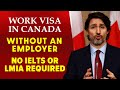 Canada PR : Work Visa in Canada Without an Employer : NO IELTS or LMIA Required