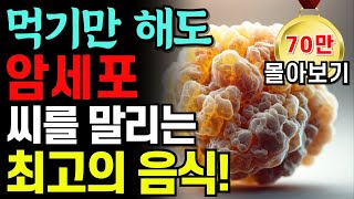 먹기만 해도 암세포 때려잡는 최고의 음식 총 정리편! '이걸' 먹어야 암을 이겨냅니다! 암에 좋은 항암 음식. 암 예방 음식.  암세포 씨를 말리는 음식. 당뇨 치매에 좋은 음식.