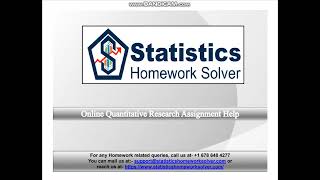 Online Quantitative Research Assignment Help