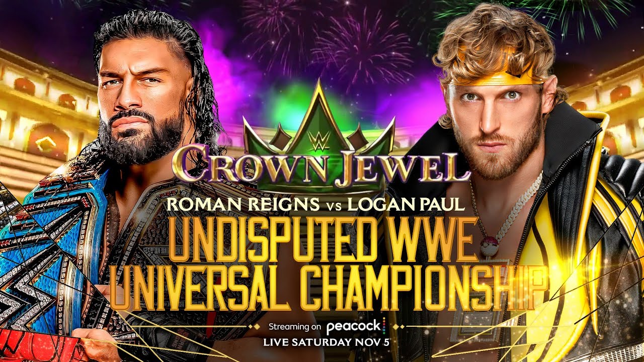 WWE Crown Jewel 2022 - Roman Reigns Vs Logan Paul (Undisputed WWE ...