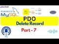 Deleting Records in PHP PDO Using Prepared Statements #phpmysql #pdoDelete #PHPpdo #mysql #php