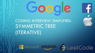 Coding Interview Tutorial 34: Symmetric Tree (Iterative) [LeetCode]