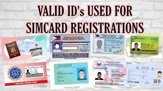 ID's USED FOR SIM CARD REGISTRATION | MGA ID NA GAGAMITIN PARA SA SIM CARD REGISTRATION