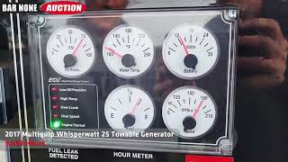 2017 Multiquip Whisperwatt 25 Towable Generator