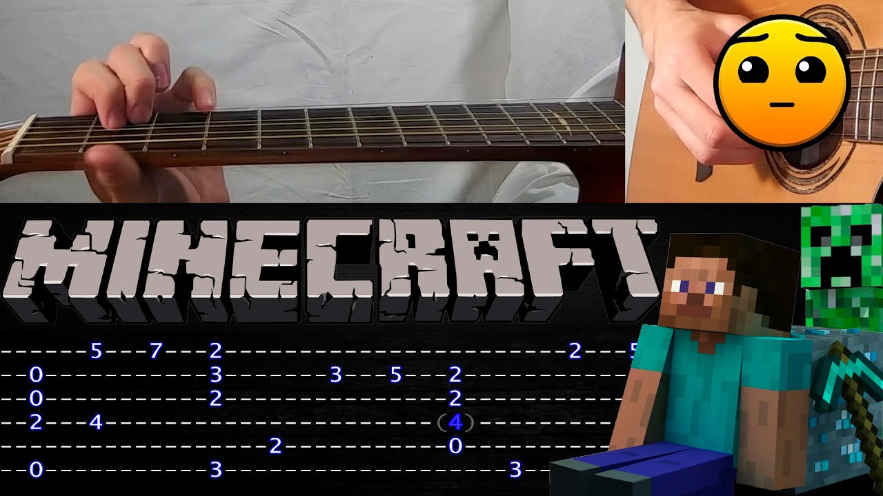 How To Play Minecraft Sweden Guitar Tutorial Tabs Fingerstyle