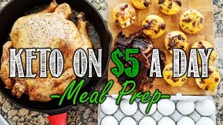 Keto on a Budget Meal Prep Video | $5 a Day Meal Prep for 5 Days | Simple Keto Meal Plan