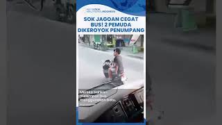 Sok Jagoan Adang dan Lempari Bus Pakai Batu, 2 Pemuda Berakhir Babak Belur Dikeroyok Penumpang