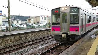 JR酒田駅にて　701系3両編成